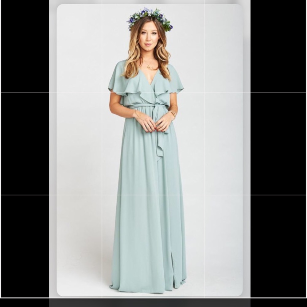 ISO silver sage Audrey bridesmaid dress